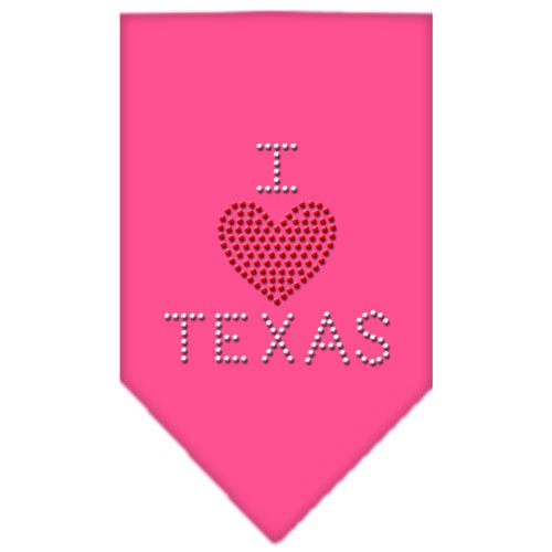 Pet and Dog Bandana Rhinestone, "I Heart Texas"