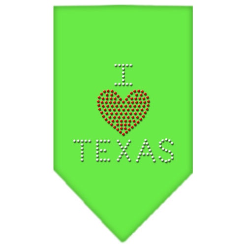 Pet and Dog Bandana Rhinestone, "I Heart Texas"