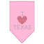 Pet and Dog Bandana Rhinestone, "I Heart Texas"