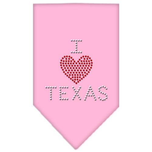 Pet and Dog Bandana Rhinestone, "I Heart Texas"