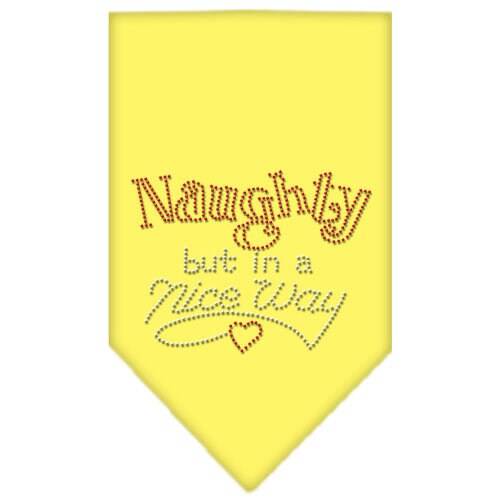 Christmas Pet and Dog Bandana Rhinestone, "Naughty, But In A Nice Way"