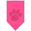 Pet and Dog Bandana Rhinestone, "Paw Red"