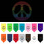 Pet and Dog Bandana Rhinestone, "Rainbow Peace Sign"