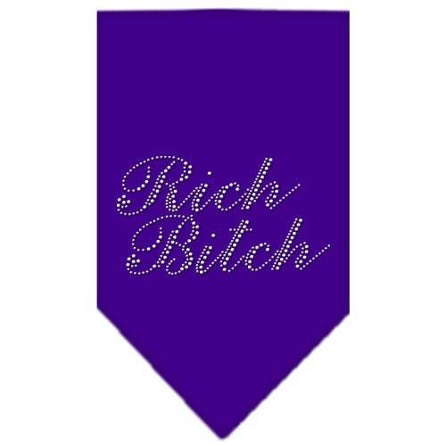 Pet and Dog Bandana Rhinestone, "Rich Bitch"