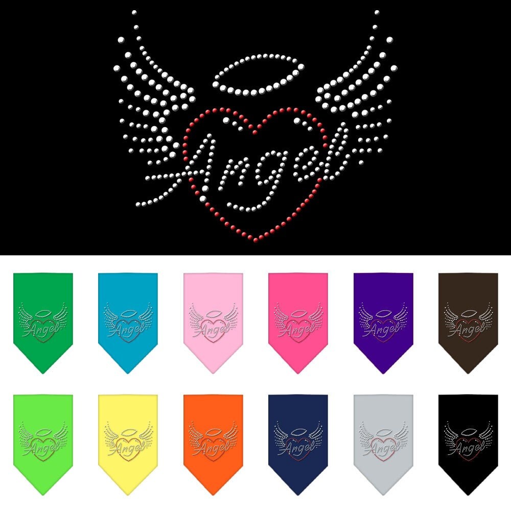 Pet and Dog Bandana Rhinestone, "Angel Heart"