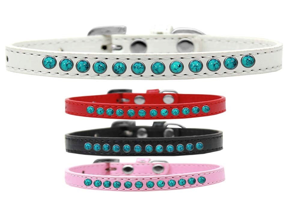 Dog, Puppy & Pet Fashion Collar, "Premium Southwest Turquoise Pearl"