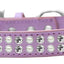 Dog, Puppy & Pet Fashion  Collar, "Two Row Pearl And Clear Crystal Rimsets"