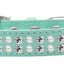 Dog, Puppy & Pet Fashion  Collar, "Two Row Pearl And Clear Crystal Rimsets"