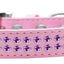 Dog, Puppy & Pet Fashion  Collar, "Two Row Purple Crystal Rimsets"