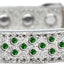 Dog, Puppy & Pet Ice Cream  Collar, "Emerald Green Crystal Rimsets Sprinkles"