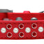 Dog, Puppy & Pet Fashion  Collar, "Pearl and Red Crystal Rimsets Sprinkles"