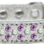 Dog, Puppy & Pet Ice Cream  Collar, "Pearl and Purple Crystal Rimsets Sprinkles"