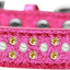 Dog, Puppy & Pet Ice Cream  Collar, "Pearl and Yellow Crystal Rimsets Sprinkles"