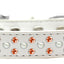 Dog, Puppy & Pet Fashion  Collar, "Pearl and Orange Crystal Rimsets Sprinkles"