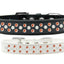 Dog, Puppy & Pet Fashion  Collar, "Pearl and Orange Crystal Rimsets Sprinkles"