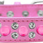 Pet and Dog Spike Collar, "Double Crystal & Bright Pink Spikes"