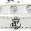 Dog, Puppy & Pet Widget Fashion  Collar, "Silver Anchor"