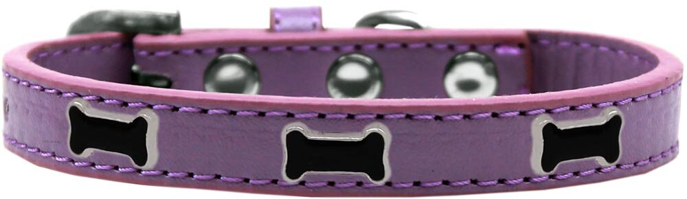 Dog, Puppy & Pet Widget Fashion  Collar, "Black Bone"