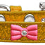 Dog, Puppy & Pet Widget Ice Cream Collar, "Pink Glitter Bow"