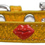 Dog, Puppy & Pet Widget Ice Cream Collar, "Red Glitter Lips"