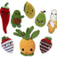 Knit Knacks Organic Cotton Pet & Dog Toys, "Fruits" (Choose from: Strawberries, Pear, Pineapple, Lemon, Chili Pepper, Avocado or Banana)