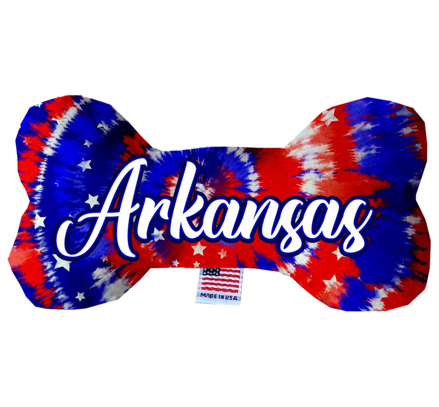 Pet & Dog Plush Bone Toys, "Arkansas State Options" (Available in different pattern options)