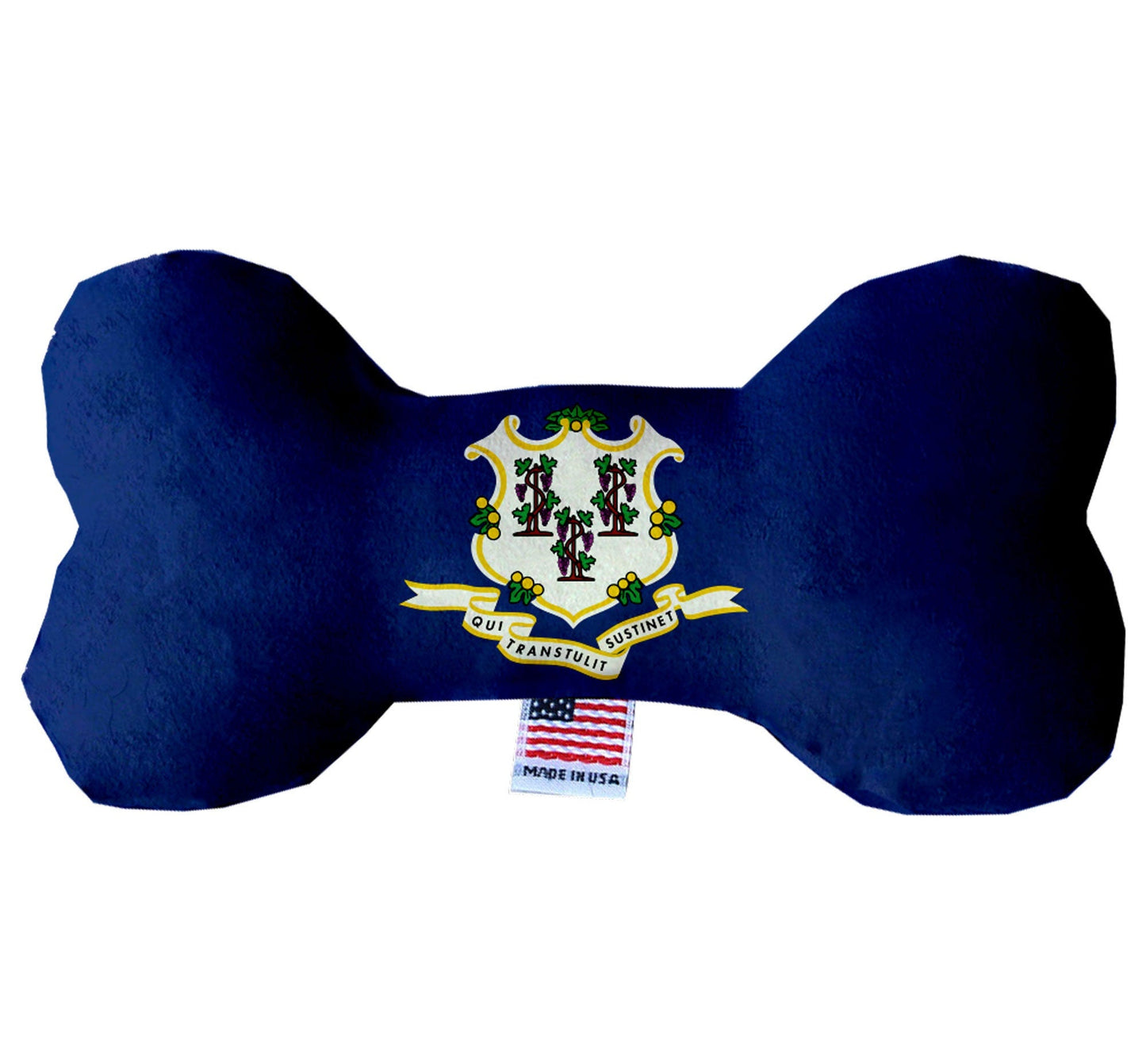 Pet & Dog Plush Bone Toys, "Connecticut State Options" (Available in different pattern options)