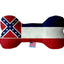 Pet & Dog Plush Bone Toys, "Mississippi State Options" (Available in different pattern options)