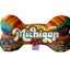 Pet & Dog Plush Bone Toys, "Michigan State Options" (Available in different pattern options)