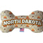 Pet & Dog Plush Bone Toys, "North Dakota State Options" (Available in different pattern options)