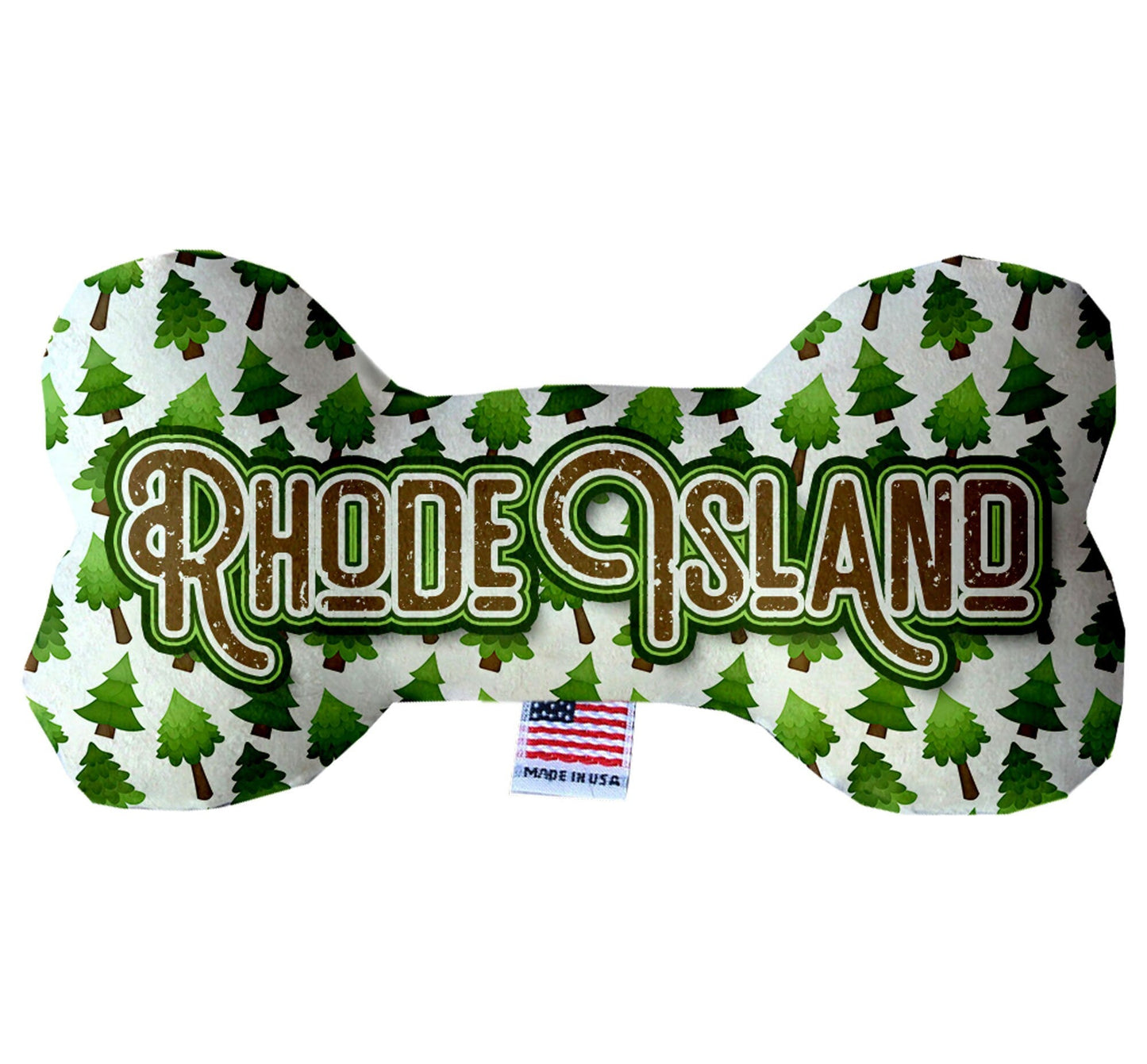 Pet & Dog Plush Bone Toys, "Rhode Island  State Options" (Available in different pattern options)