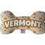 Pet & Dog Plush Bone Toys, "Vermont State Options" (Available in different pattern options)