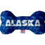 Pet & Dog Plush Bone Toys, "Alaskan Coast" (Set 1 of 2 Alaska State Toy Options, available in different pattern options!)