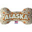 Pet & Dog Plush Bone Toys, "Alaskan Mountains" (Set 2 of 2 Alaska State Toy Options, available in different pattern options!)