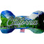 Pet & Dog Plush Bone Toys, "California Mountains" (Set 2 of 3 California State Toy Options, available in different pattern options!)