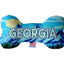 Pet & Dog Plush Bone Toys, "Georgia Mountains" (Set 2 of 2 Georgia State Toy Options, available in different pattern options!)