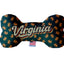 Pet & Dog Plush Bone Toys, "Virginia Coast" (Set 2 of 2 Virginia State Toy Options, available in different pattern options!)