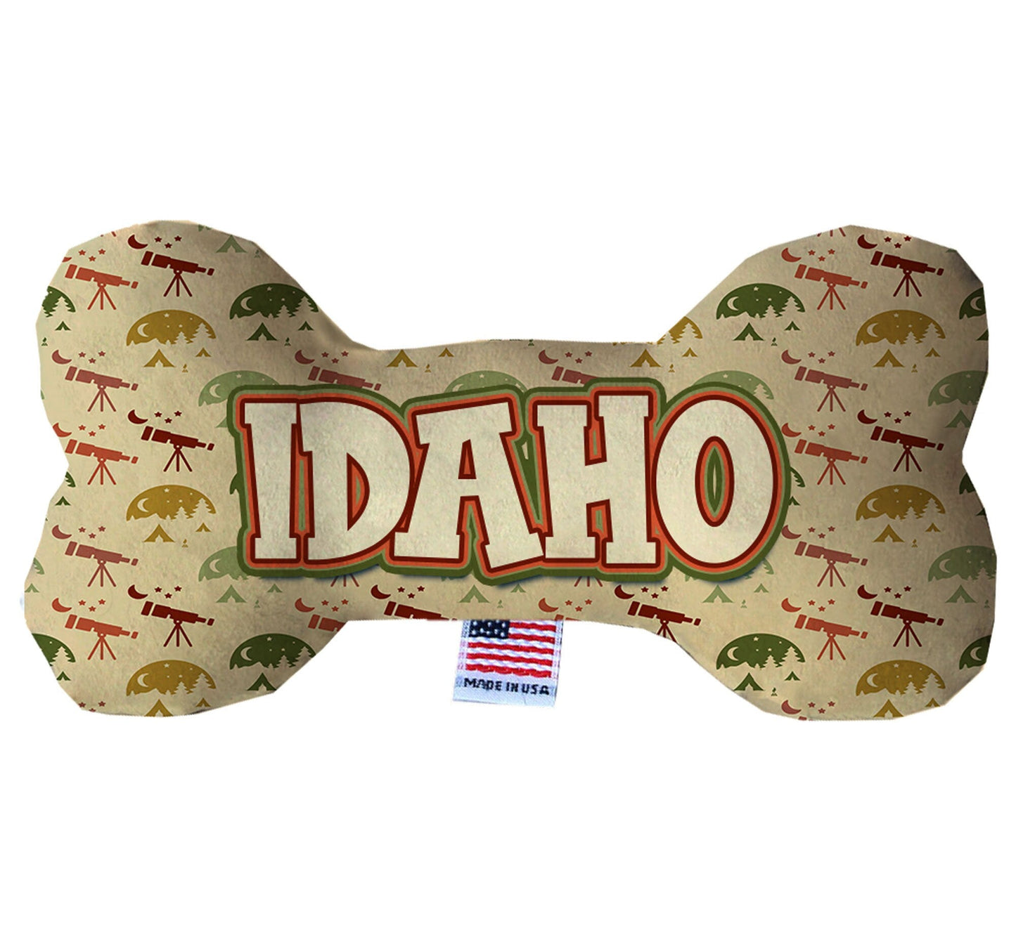 Pet & Dog Plush Bone Toys, "Idaho State Options" (Available in different pattern options)