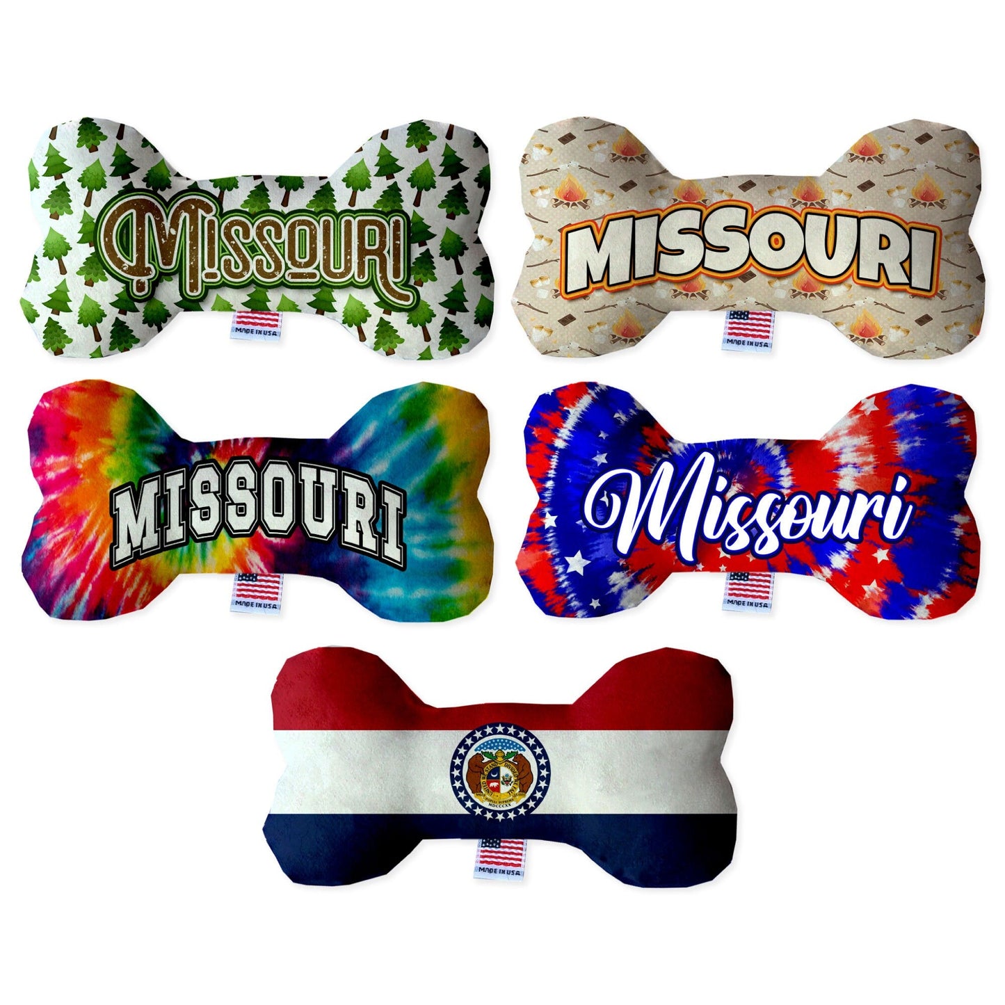 Pet & Dog Plush Bone Toys, "Missouri State Options"