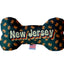 Pet & Dog Plush Bone Toys, "New Jersey State Options" (Available in different pattern options)