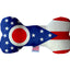 Pet & Dog Plush Bone Toys, "Ohio State Options" (Available in different pattern options)