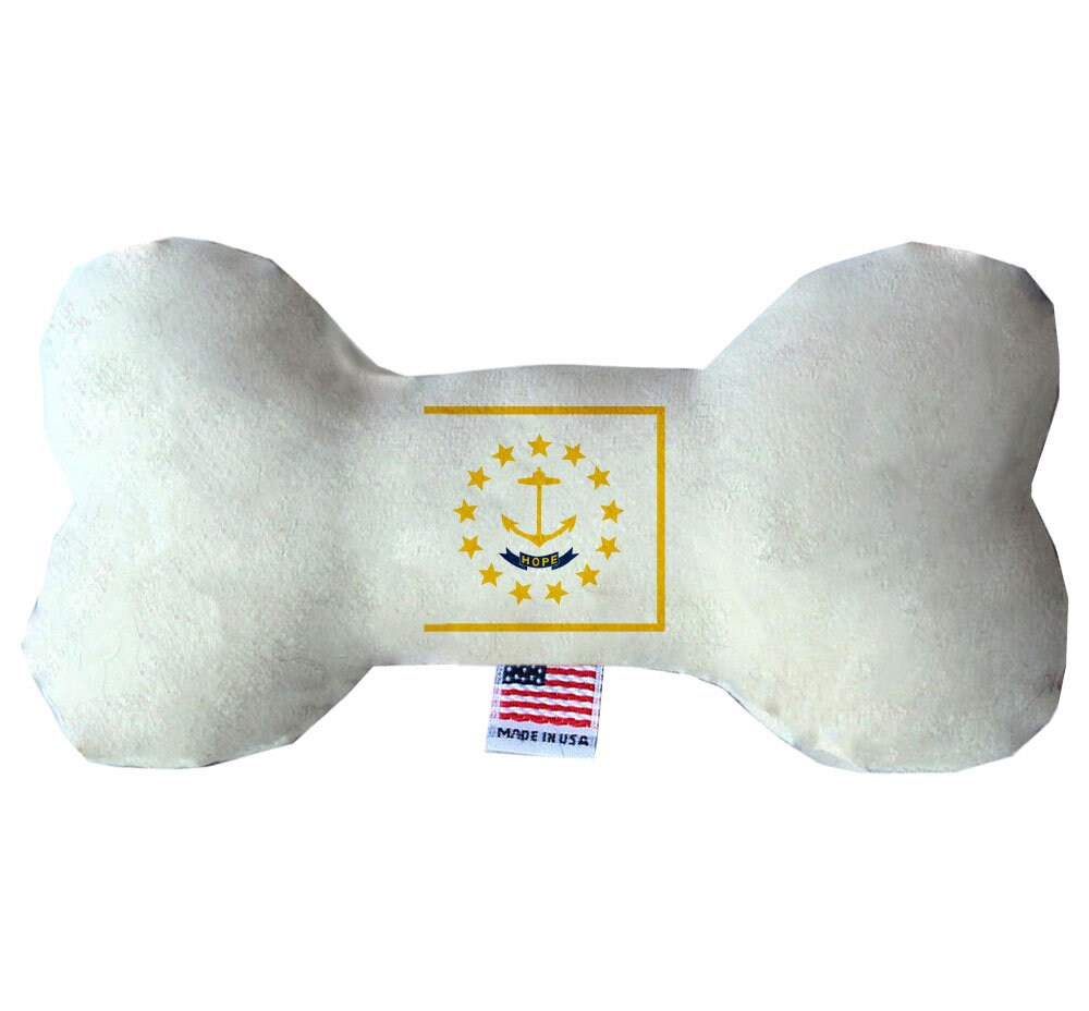 Pet & Dog Plush Bone Toys, "Rhode Island  State Options" (Available in different pattern options)