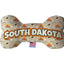 Pet & Dog Plush Bone Toys, "South Dakota State Options" (Available in different pattern options)