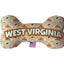 Pet & Dog Plush Bone Toys, "West Virginia State Options" (Available in different pattern options)