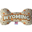 Pet & Dog Plush Bone Toys, "Wyoming State Options" (Available in different pattern options)