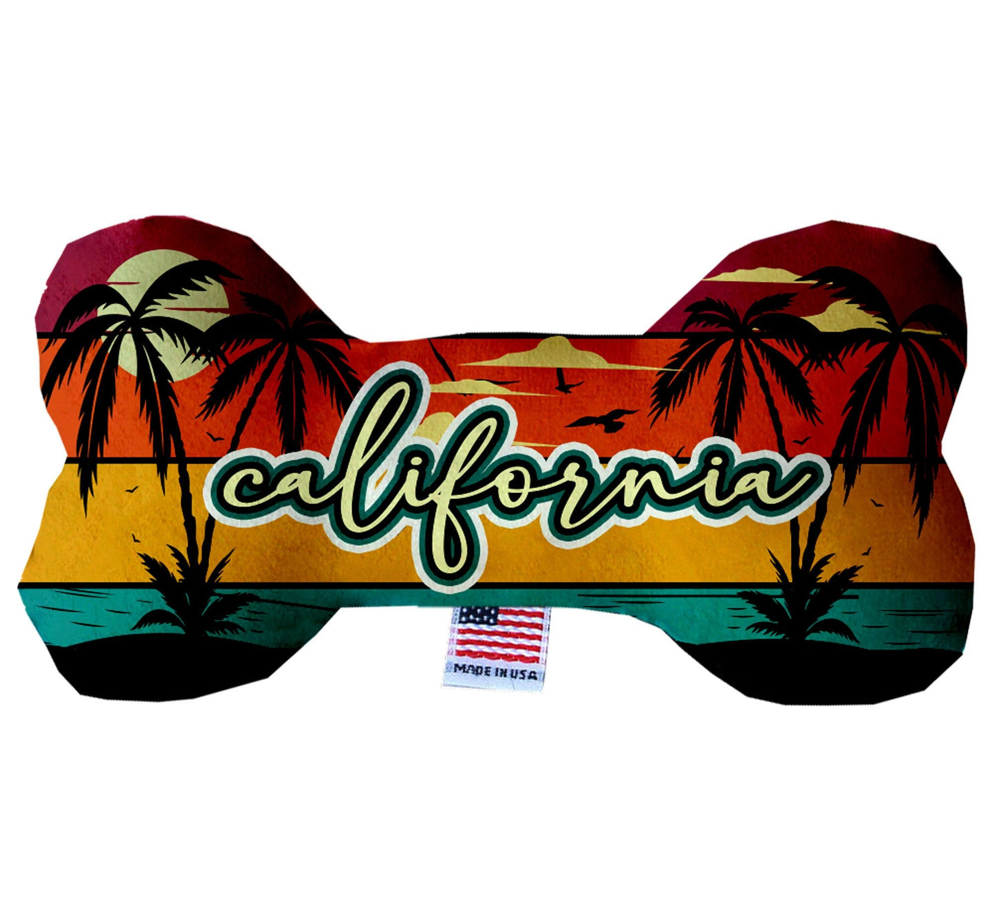 Pet & Dog Plush Bone Toys, "California Beaches" (Set 1 of 3 )