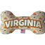 Pet & Dog Plush Bone Toys, "Virginia Mountains" (Set 1 of 2 Virginia State Toy Options, available in different pattern options!)