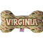 Pet & Dog Plush Bone Toys, "Virginia Mountains" (Set 1 of 2 Virginia State Toy Options, available in different pattern options!)