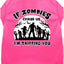 Halloween Pet Dog & Cat Shirt Screen Printed, "If Zombies Chase Us, I'm Tripping You"