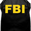 Halloween Pet Dog & Cat Shirt Screen Printed, "FBI Costume"